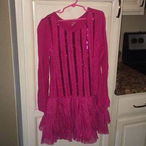 Long hot pink shirt size 14 in kids